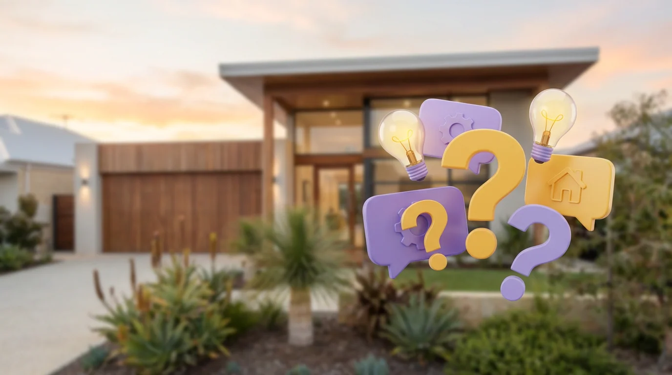 3D question marks representing frequently asked questions about selling property